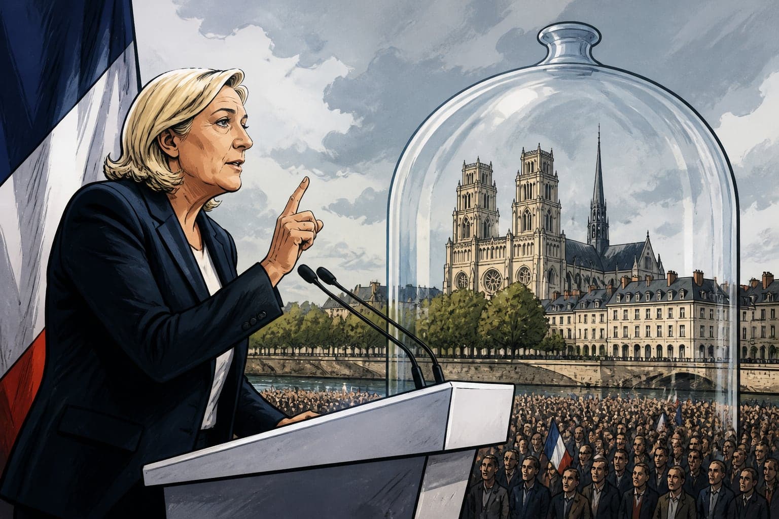 Congrès du RN à Orléans : Marine Le Pen lance sa campagne dans une ville sous cloche