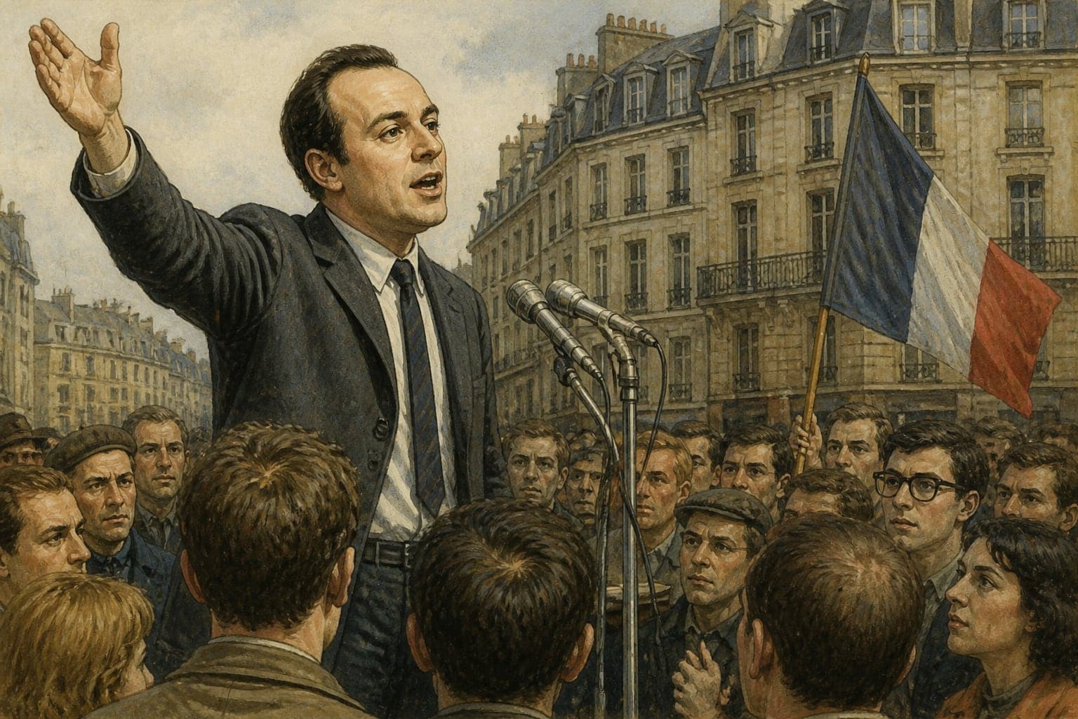 J-174 · Michel Rocard, 38 ans, candidat du PSU