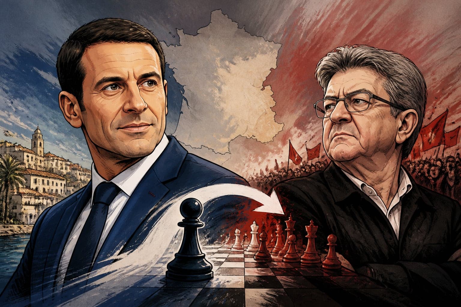 David Lisnard gagne du terrain et cible Jean-Luc Mélenchon