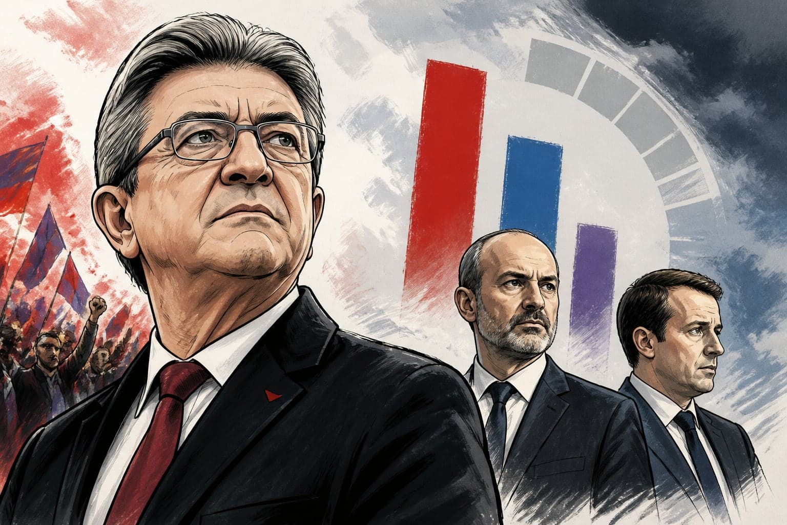 Duel Le Pen-Mélenchon en vue face à l'effondrement du bloc central