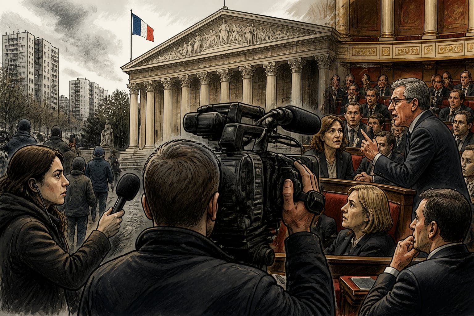 CNews à l'Assemblée : une polémique sur sa présence après Trappes