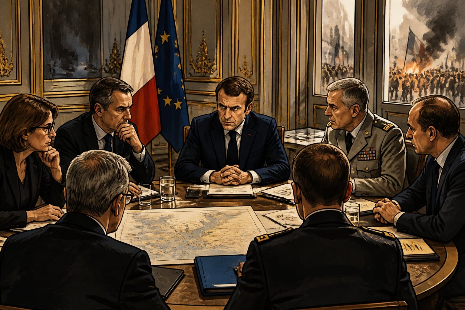 Macron réunit un conseil de défense avant les manifestations