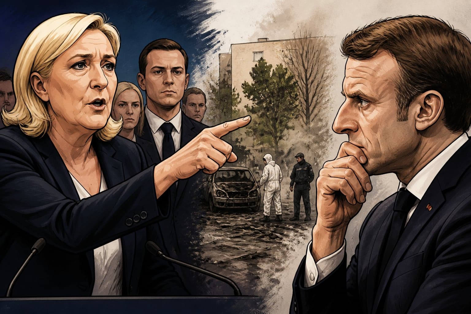 Attentat de Trappes : le RN renvoie l'accusation à Macron