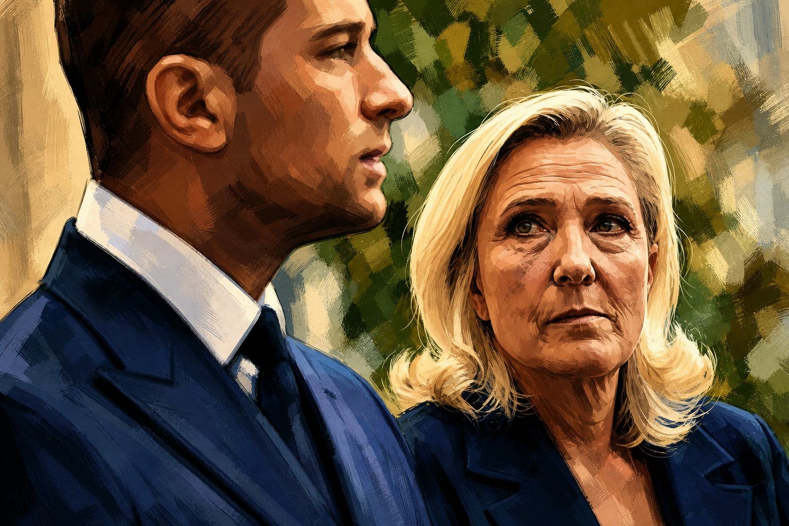 Jordan Bardella face à ses premiers couacs : le duo du RN tangue