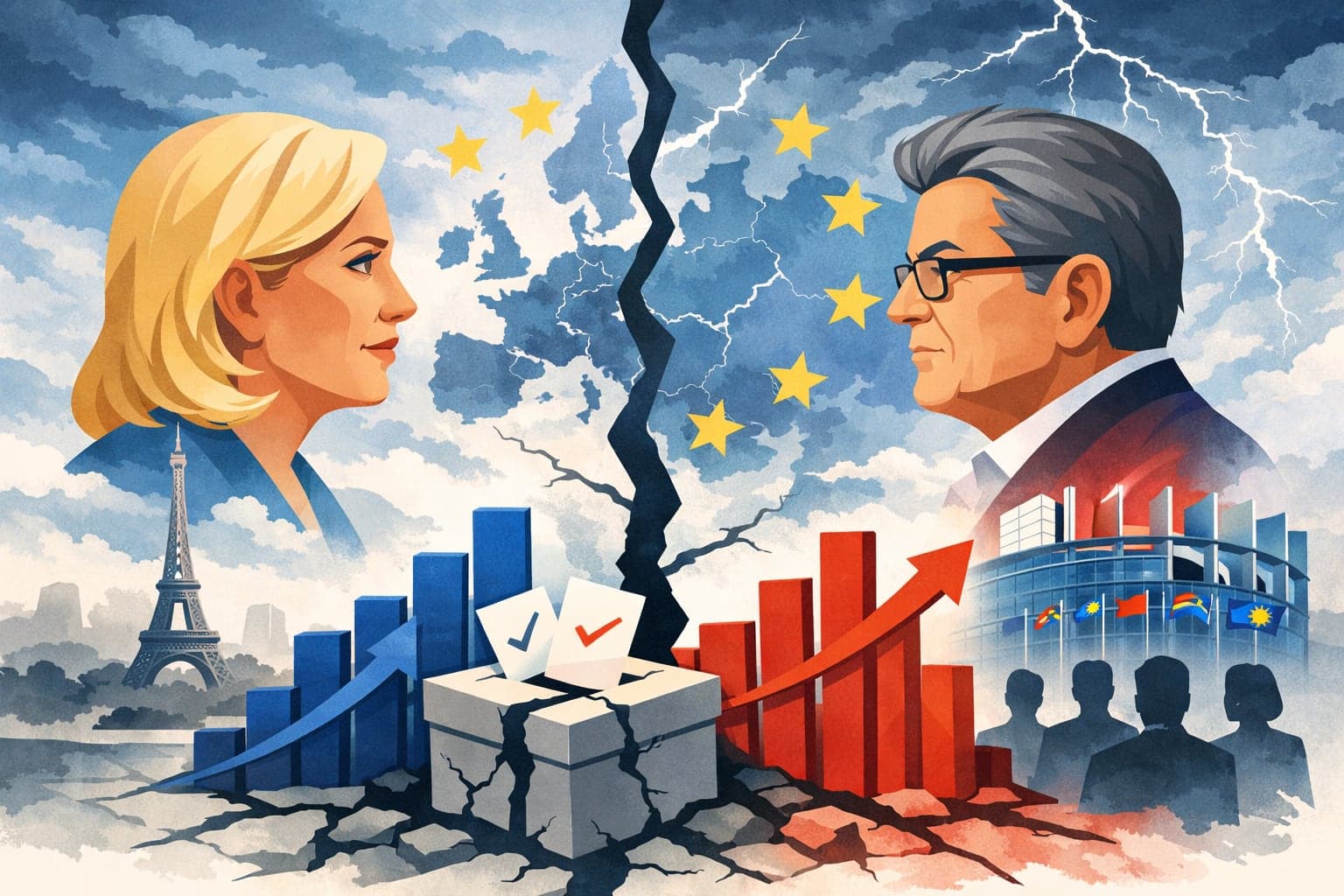 Le Pen - Mélenchon : le duel de 2027 qui tétanise l'Europe