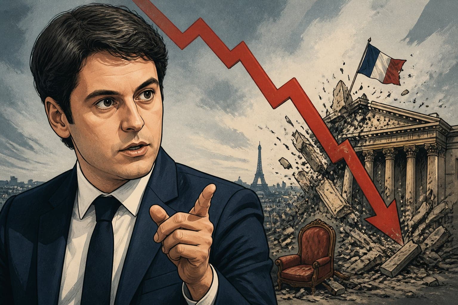 Gabriel Attal attribue la baisse de la croissance à la dissolution