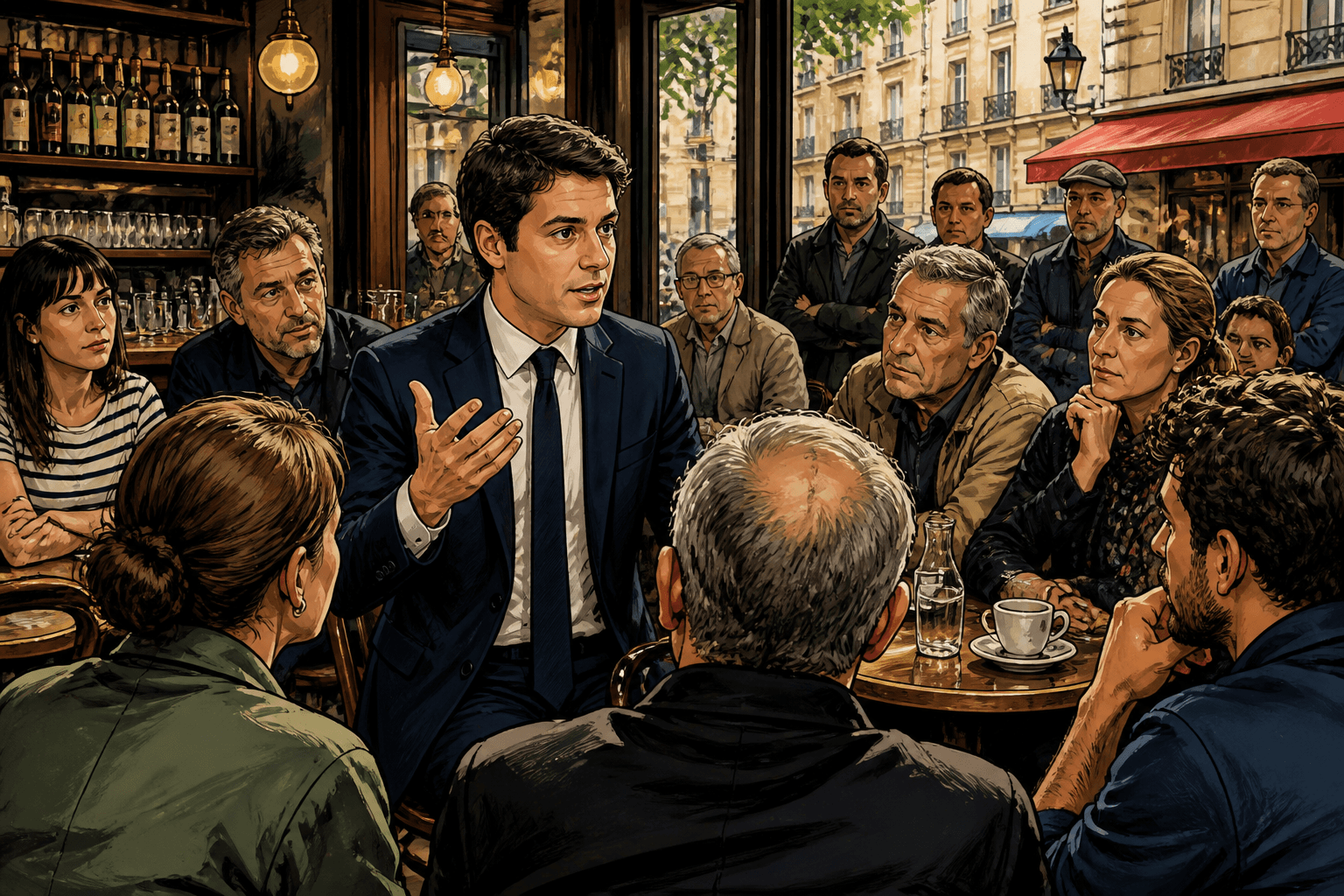 Gabriel Attal lance l'opération 1 000 bistrots pour convaincre