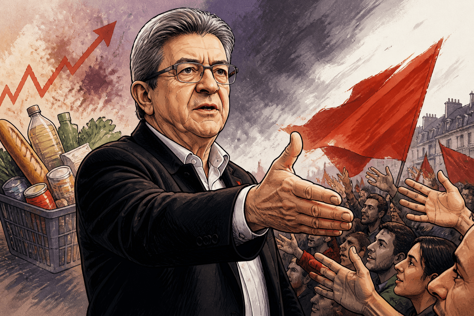 Jean-Luc Mélenchon cible l'inflation et tend la main à la gauche