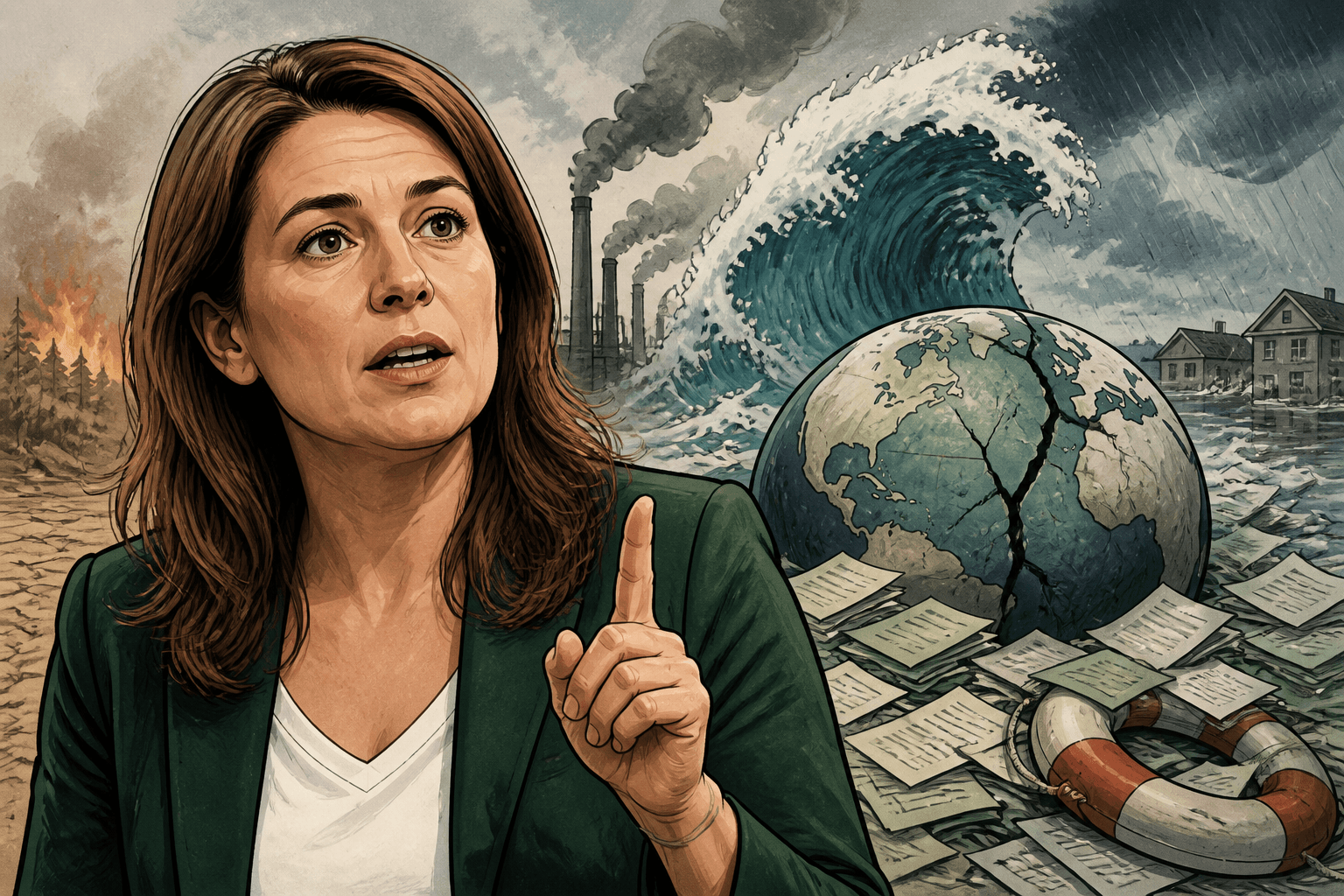 Marine Tondelier alerte sur le « surendettement climatique »
