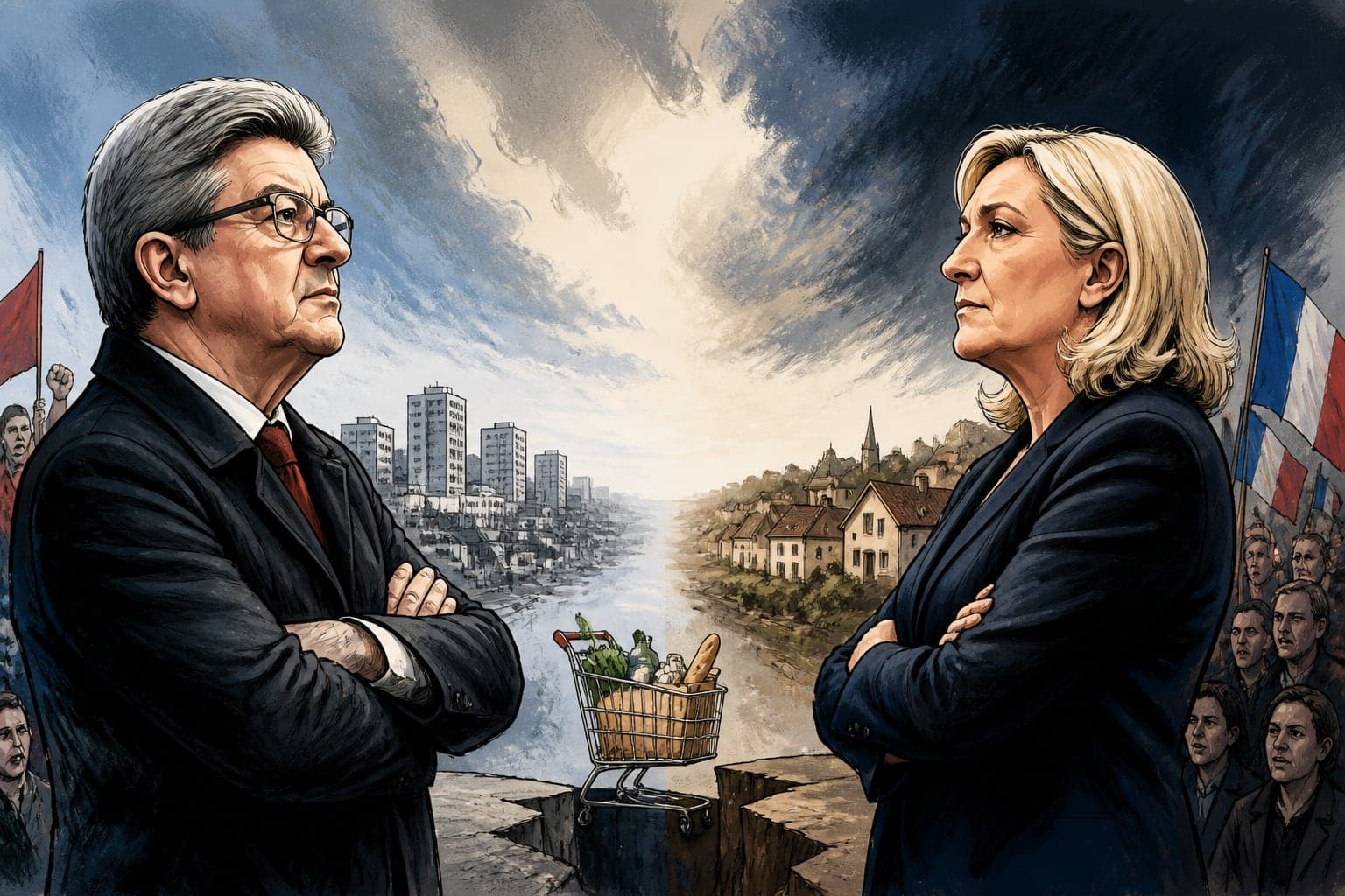 Pouvoir d’achat : Mélenchon et le RN s’affrontent à distance