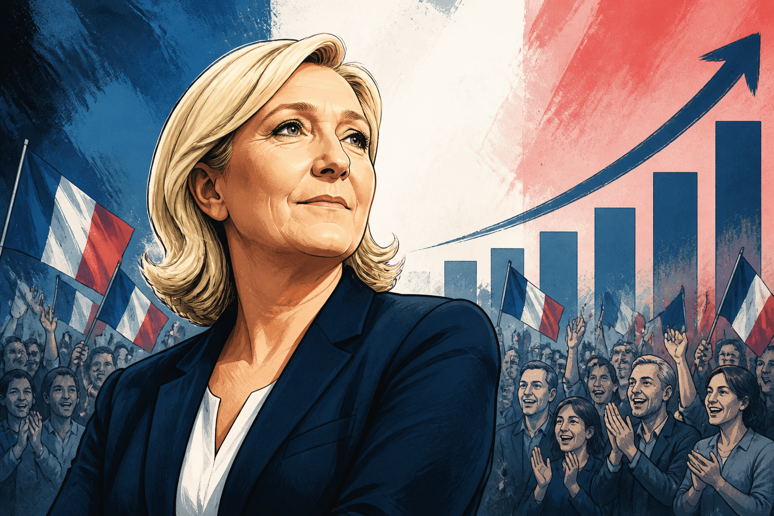 Marine Le Pen conforte sa première place dans les sondages pour 2027