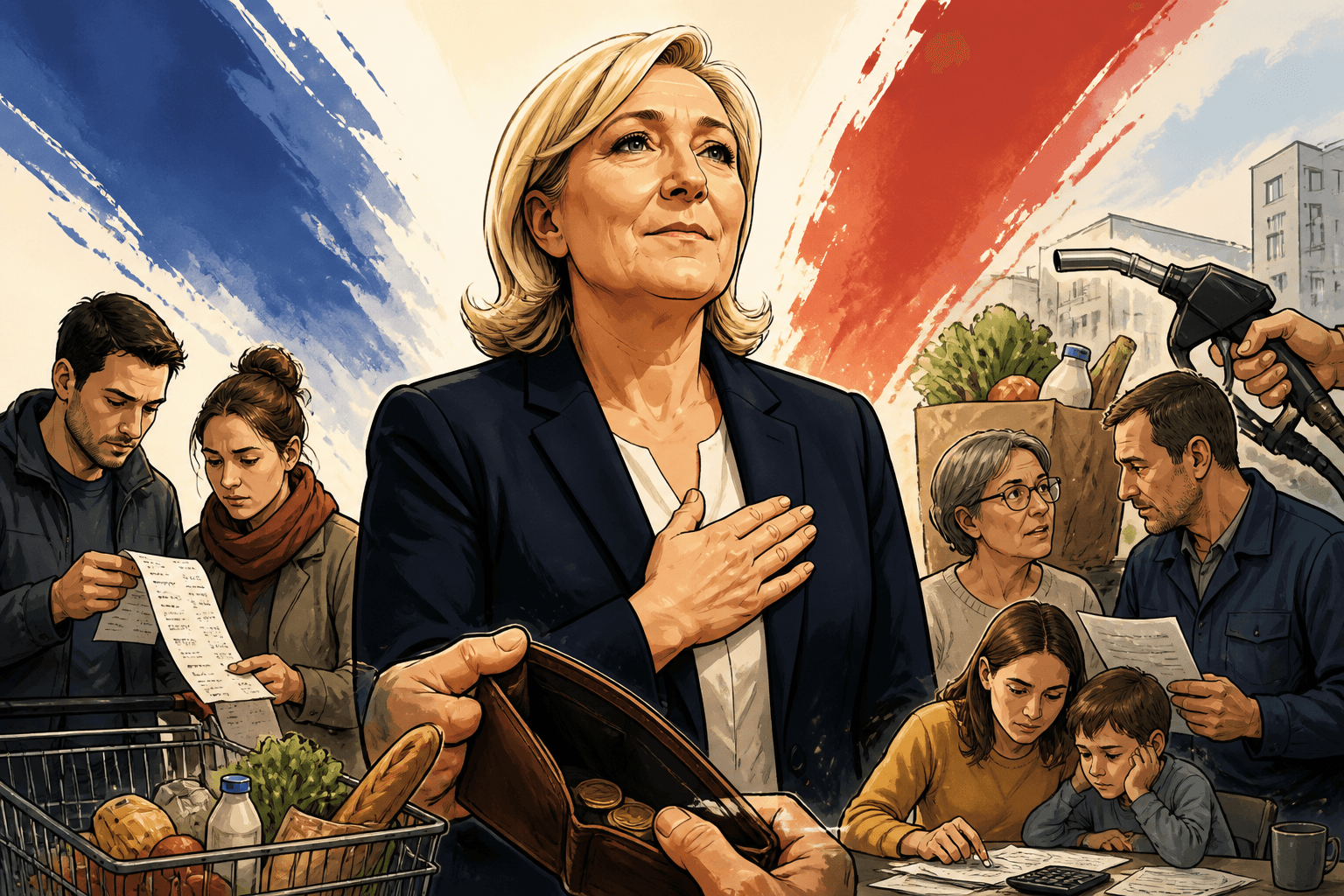 Marine Le Pen fait du pouvoir d'achat le cœur de sa stratégie