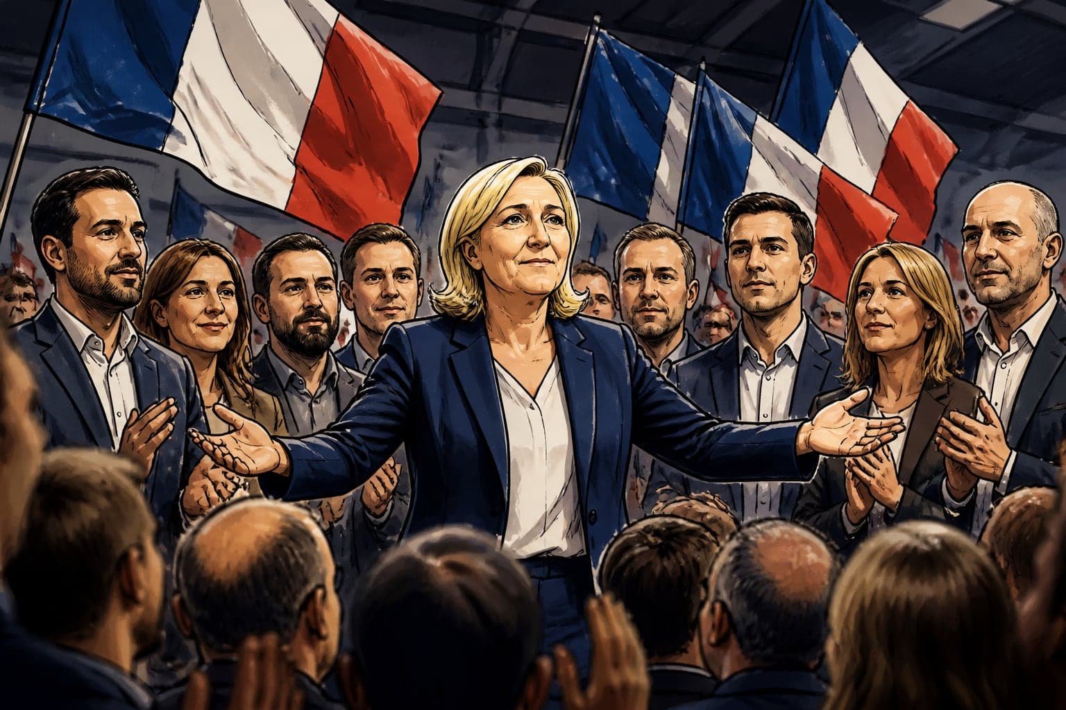 Marine Le Pen lance sa rentrée à Hénin-Beaumont et resserre les rangs