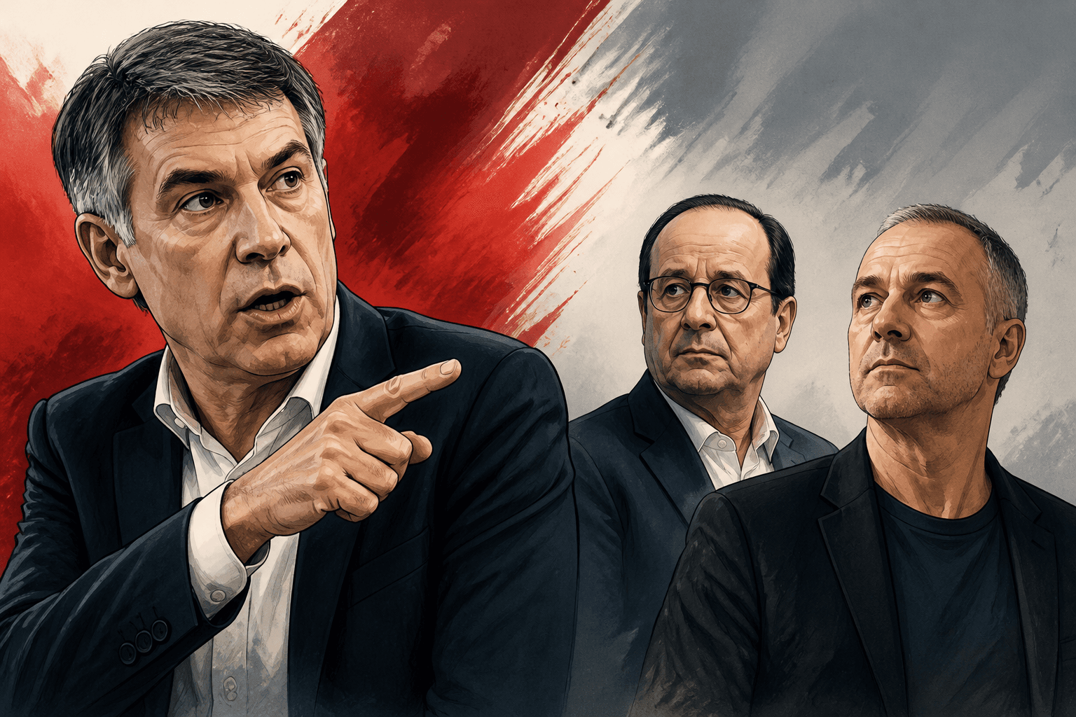 Olivier Faure tance la dérive au centre de Hollande et Glucksmann