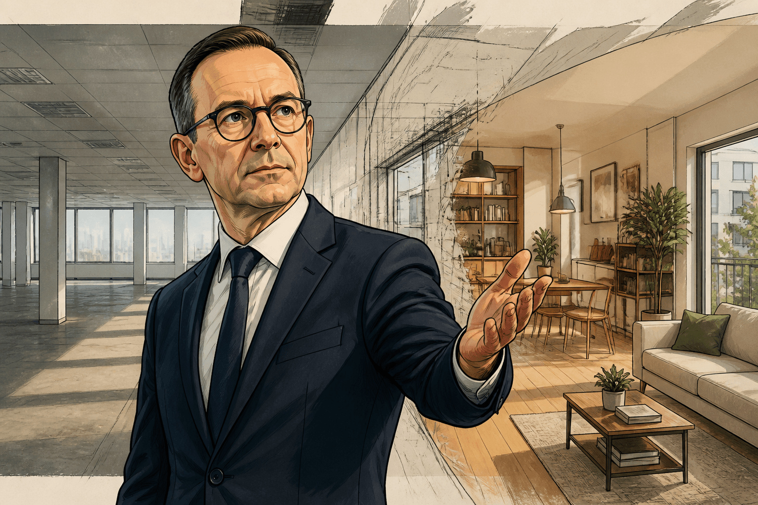 Bruno Retailleau veut convertir les bureaux vides en logements