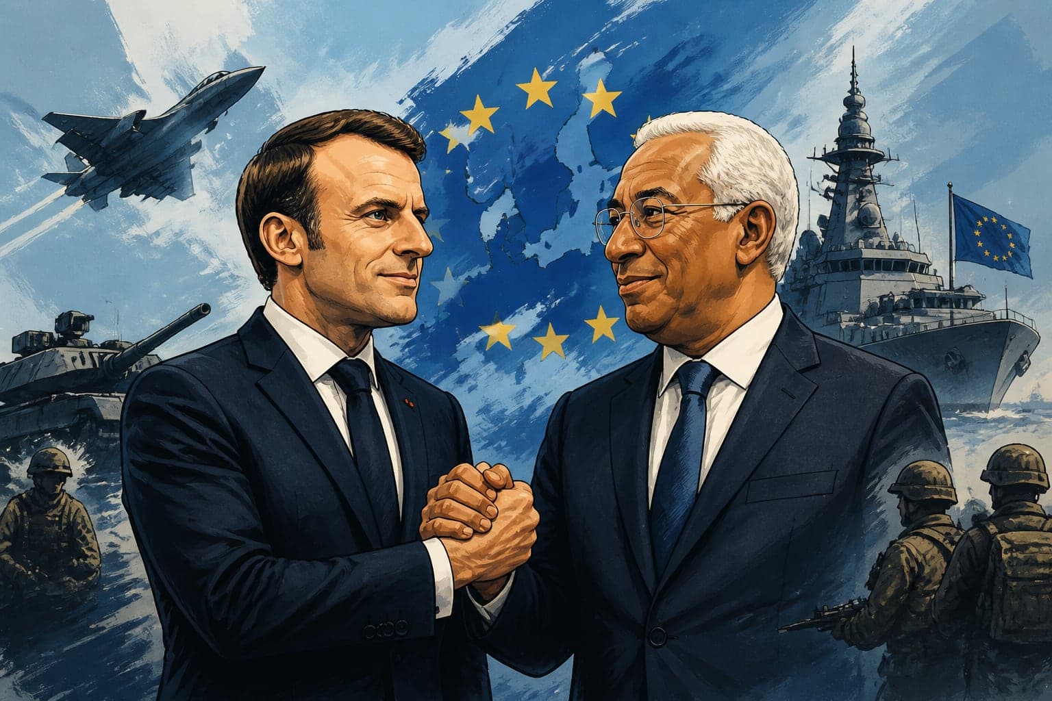 Emmanuel Macron et António Costa renforcent la défense européenne