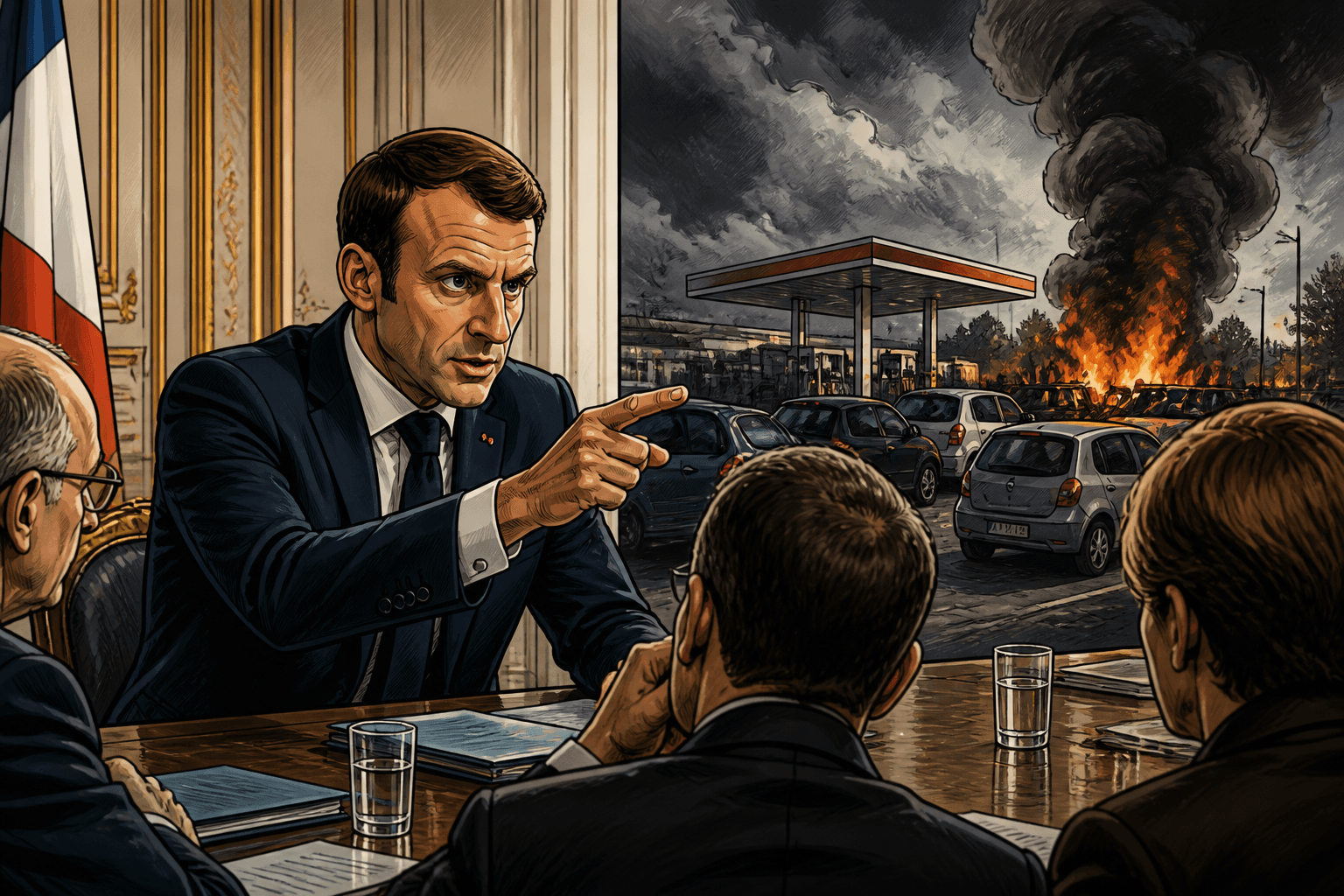 Emmanuel Macron somme l'exécutif d'endiguer la crise des carburants
