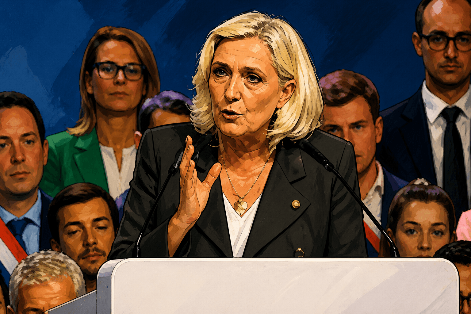 Marine Le Pen veut interdire le voile dans l'espace public par étapes