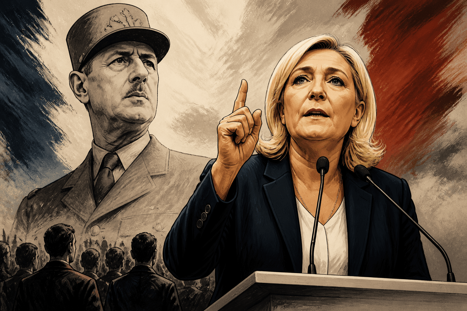 Marine Le Pen convoque Charles de Gaulle pour justifier la priorité nationale