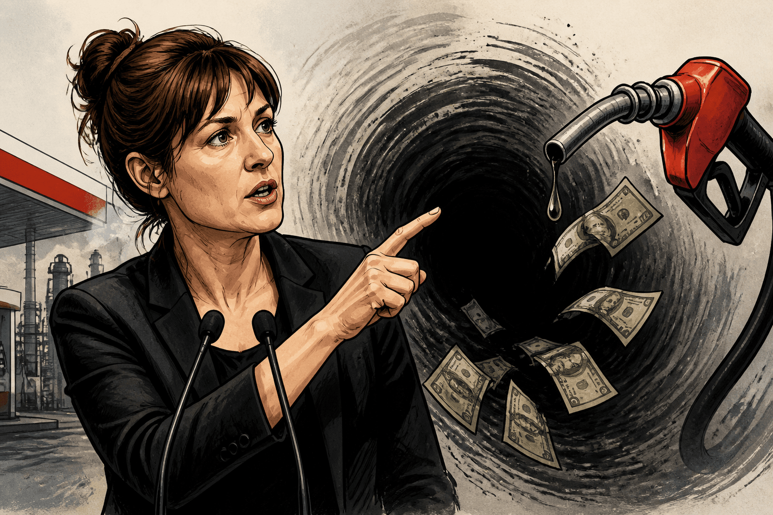 Carburants : Aurélie Trouvé fustige le « trou noir » des marges