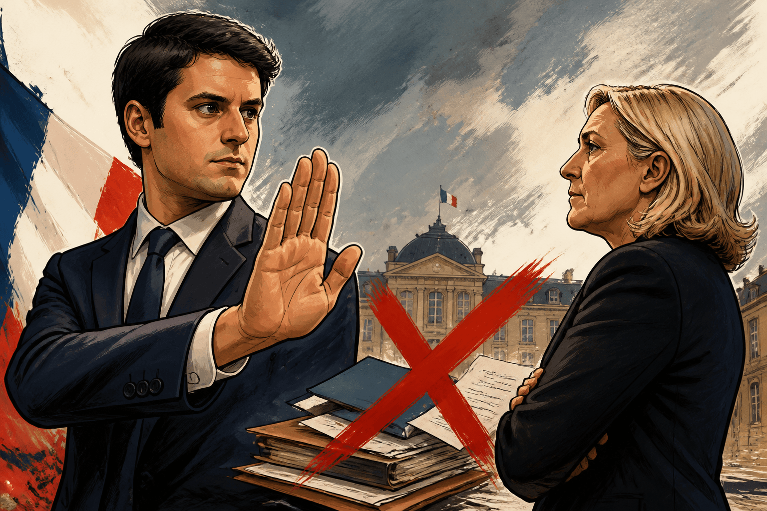 Gabriel Attal refuse tout accord budgétaire avec Marine Le Pen