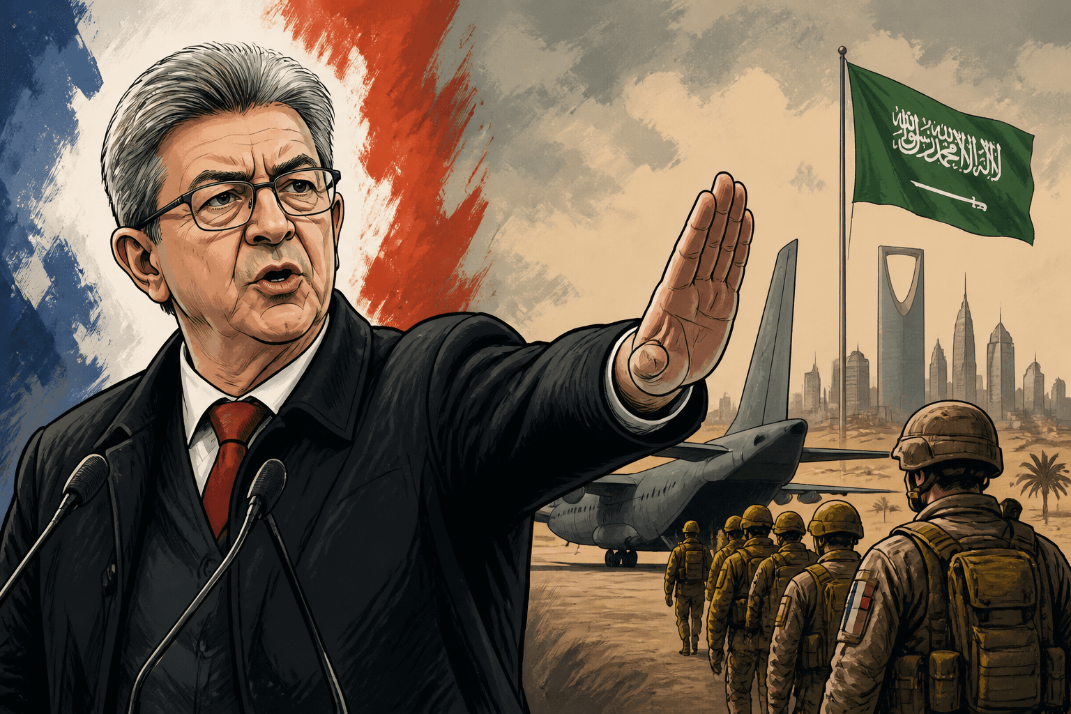 Jean-Luc Mélenchon conteste l'envoi de troupes en Arabie saoudite