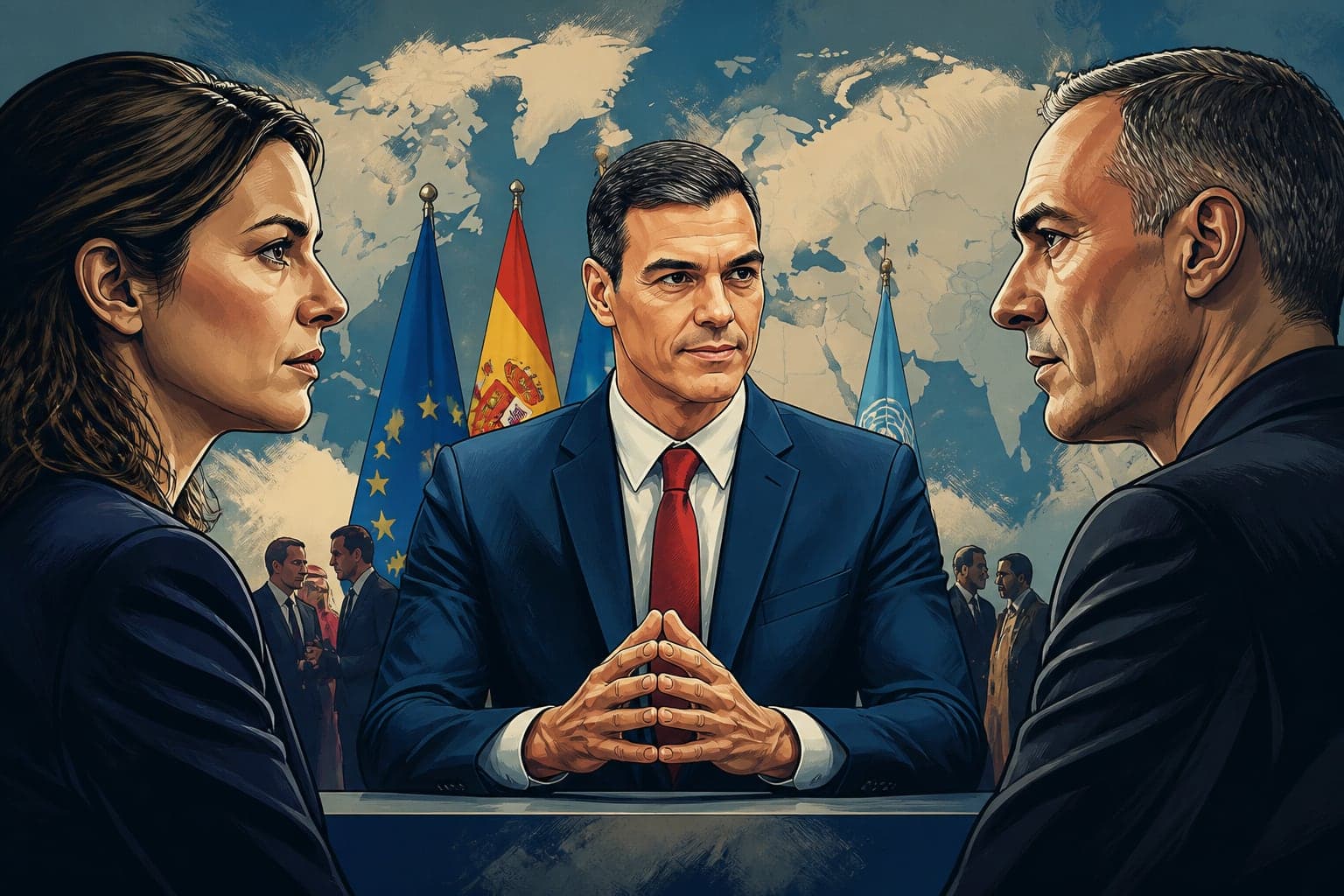 Royal et Glucksmann face au modèle diplomatique de Pedro Sánchez