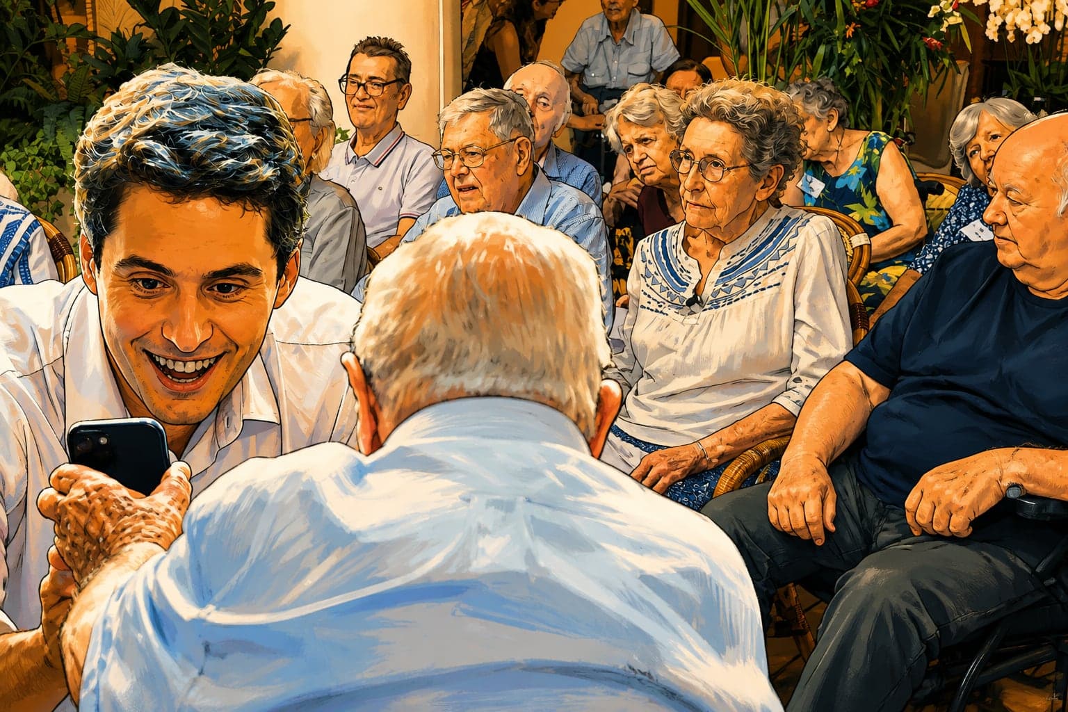 Gabriel Attal en EHPAD : l'opération séduction auprès des seniors