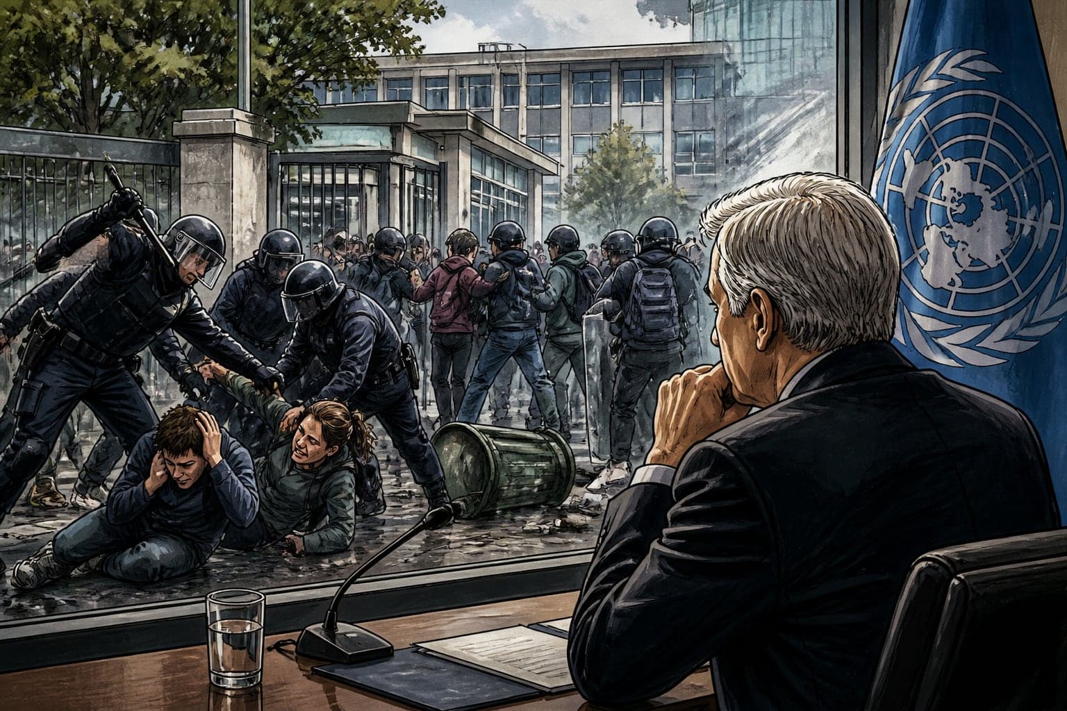Lycées bloqués : l’ONU s’alarme des violences policières