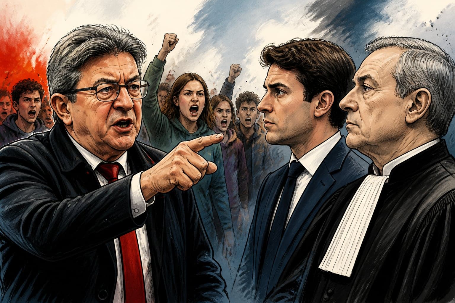 Mélenchon cible Attal et le juge responsable de la colère lycéenne