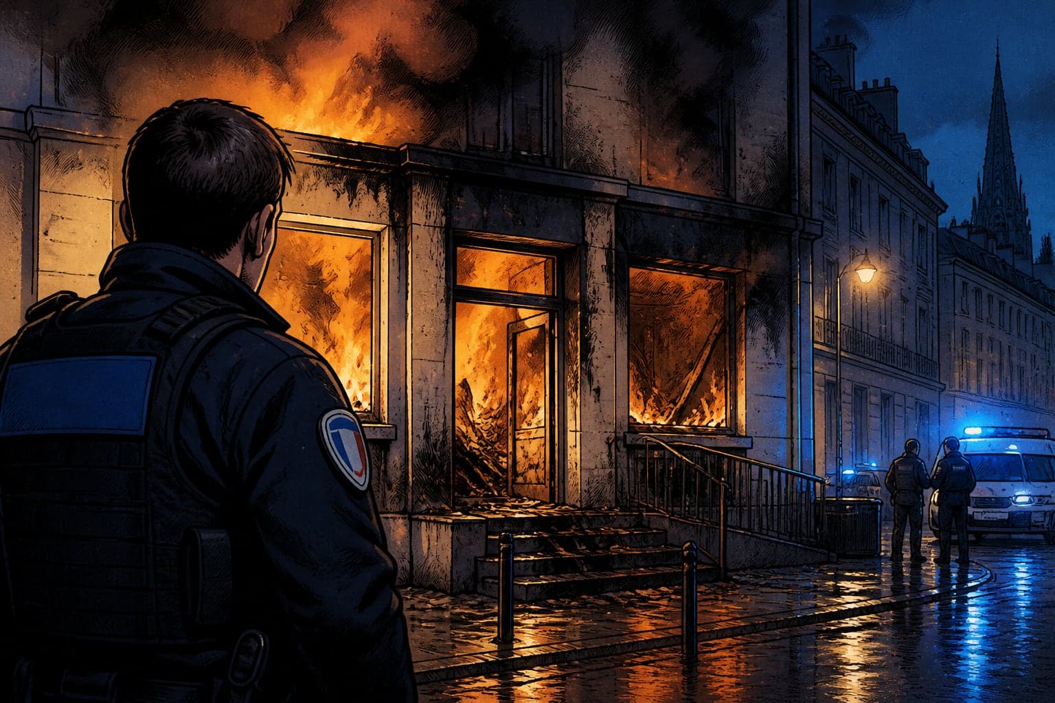 Poste de police incendié à Bordeaux : enquête criminelle ouverte