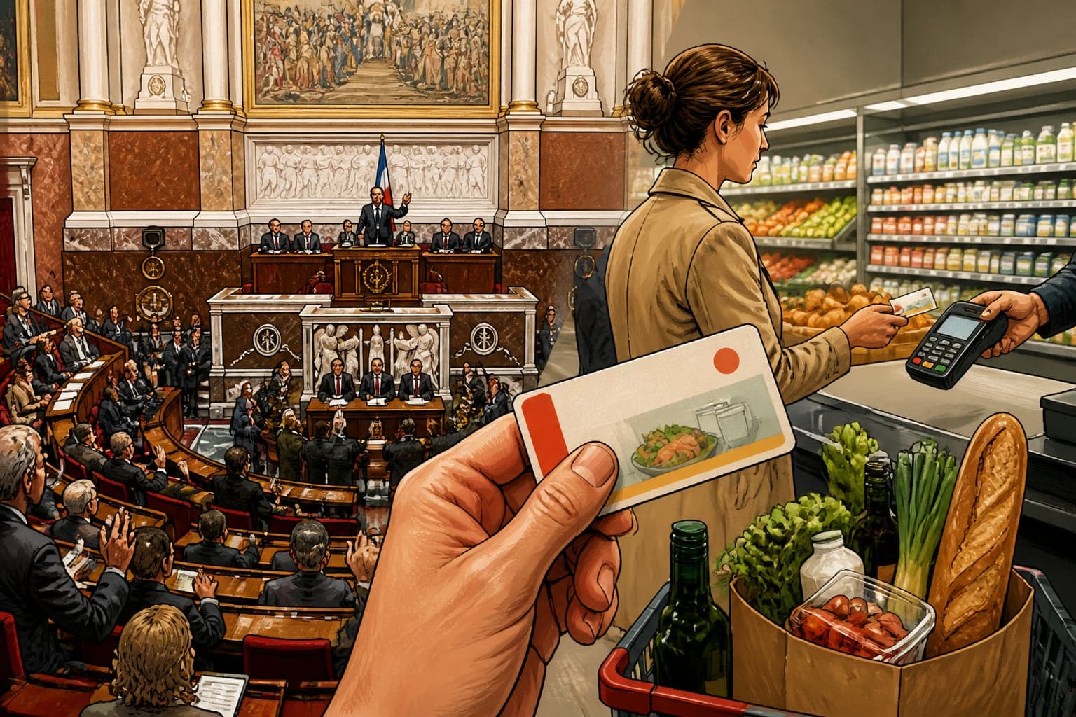 Titres-restaurant en supermarché : l'Assemblée vote leur pérennisation