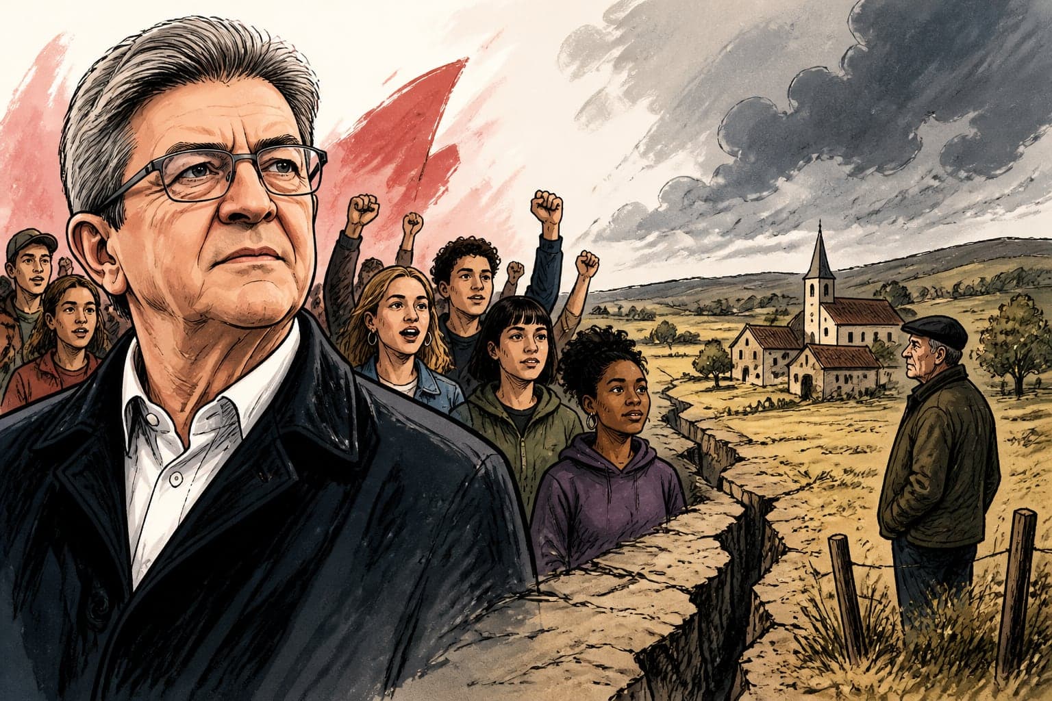 Jean-Luc Mélenchon mise sur la jeunesse malgré la fracture rurale