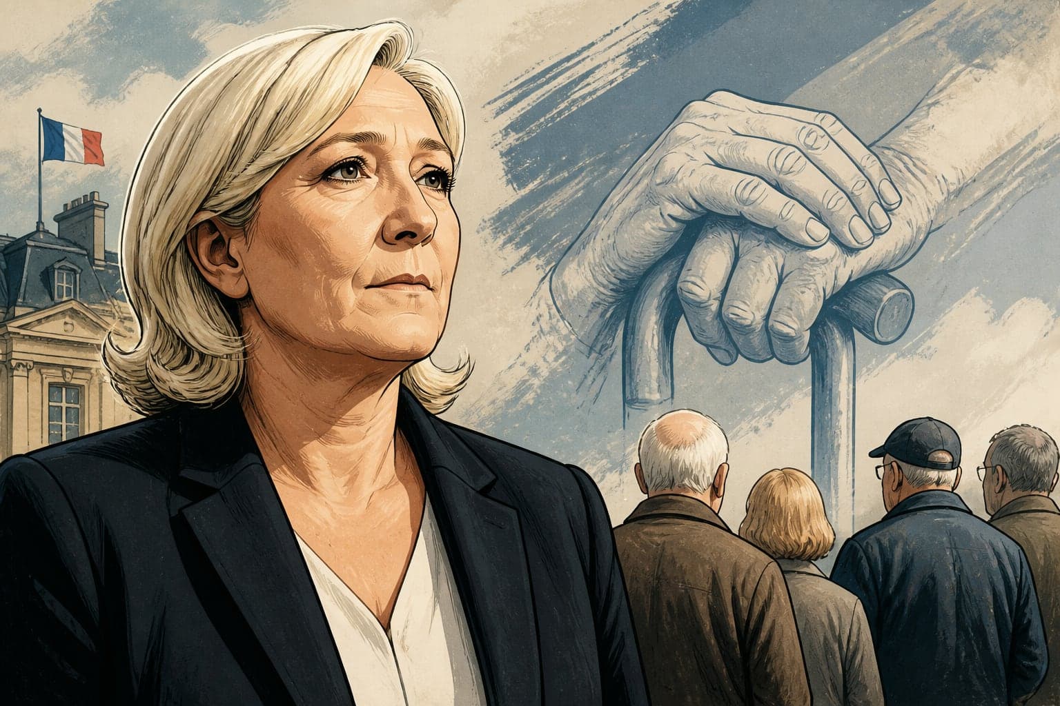 Marine Le Pen prépare son contre-projet retraite face au bilan contesté de 2023