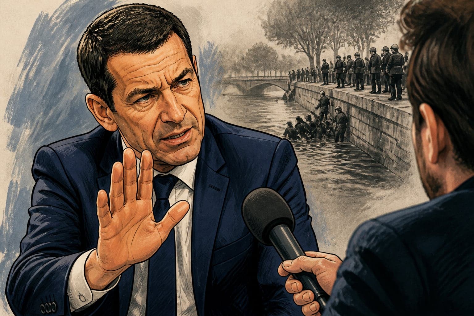 David Lisnard s'agace après une question sur le 17 octobre 1961