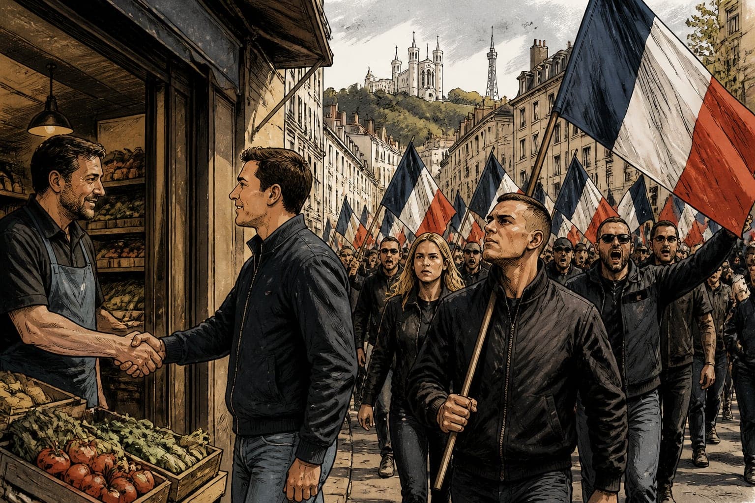 L'ultradroite défile à Lyon après un soutien aux commerçants