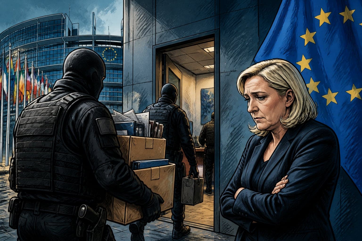 Parlement européen : le groupe lié au RN visé par des perquisitions
