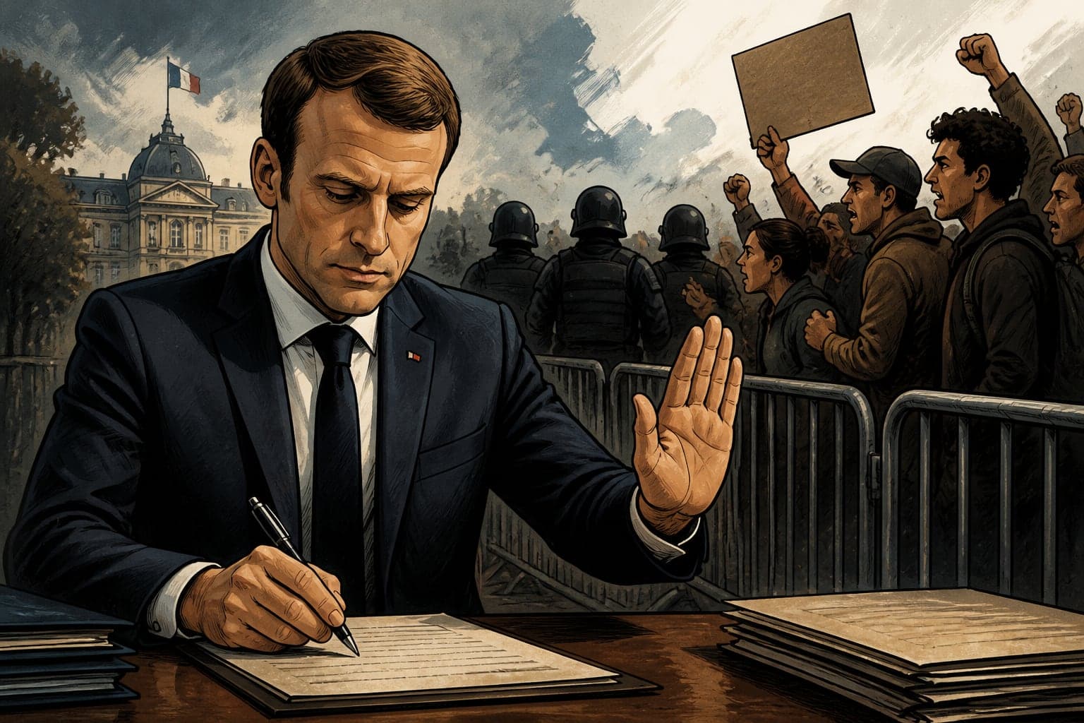 Emmanuel Macron restreint les manifestations non syndicales