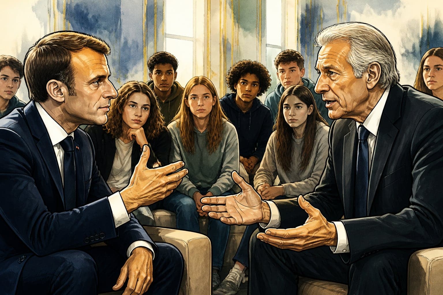 Macron reçoit les lycéens : Villepin appelle au dialogue
