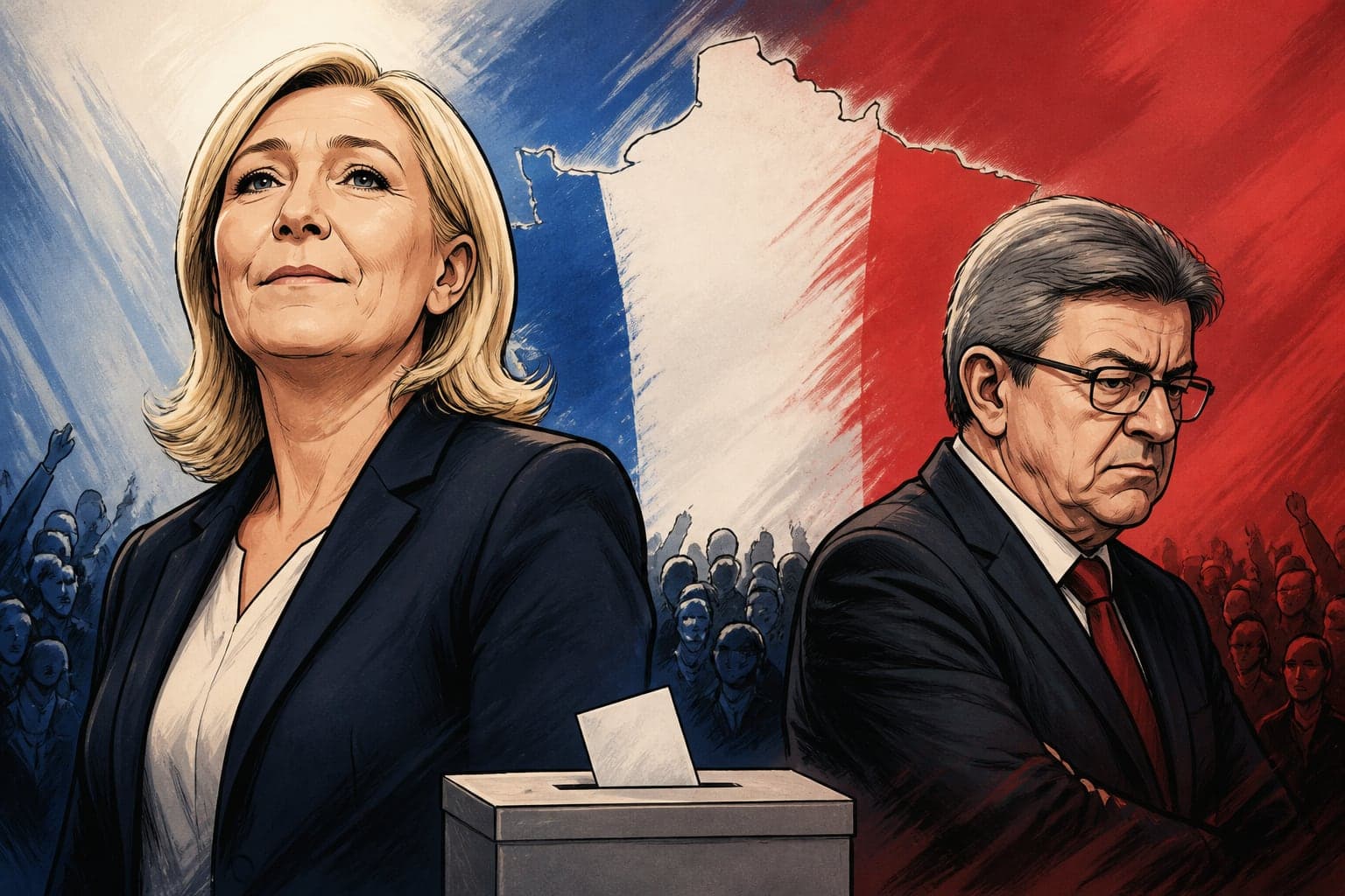 Marine Le Pen battrait nettement Jean-Luc Mélenchon au second tour