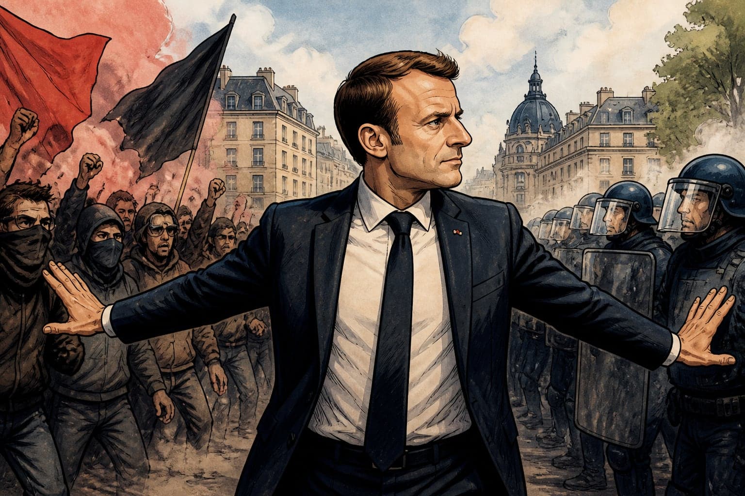 Emmanuel Macron veut écarter les manifestations des centres-villes