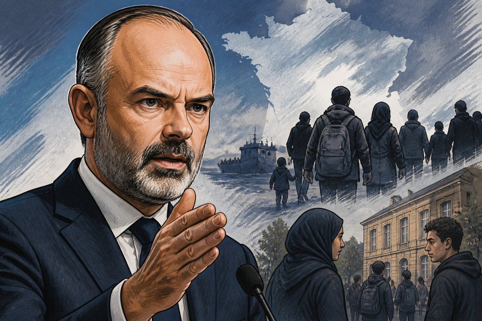 Édouard Philippe durcit son discours sur l'immigration et l'intégration