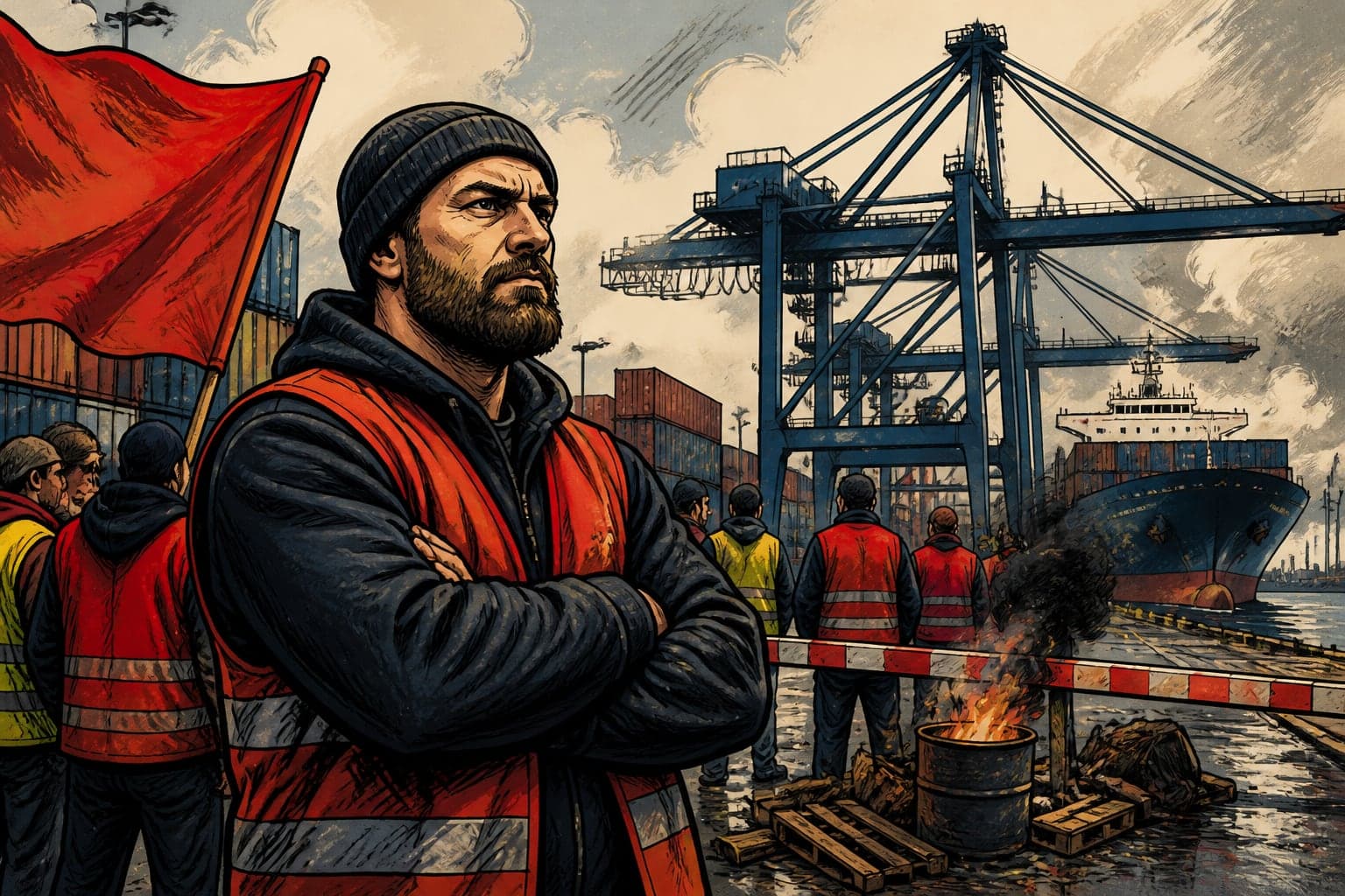 Ports à l'arrêt : les dockers CGT en grève contre le projet de budget