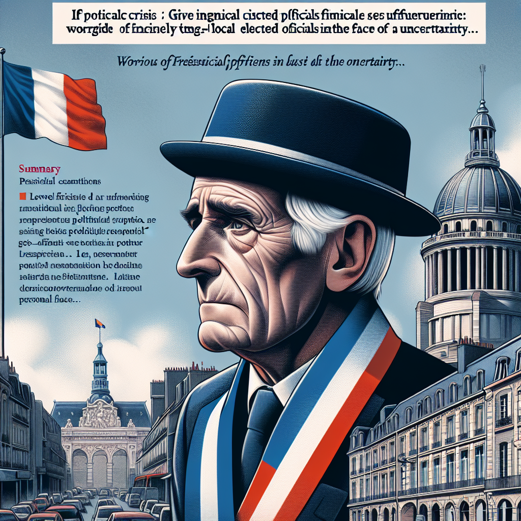 Crise politique : le désarroi des élus locaux face à l'incertitude