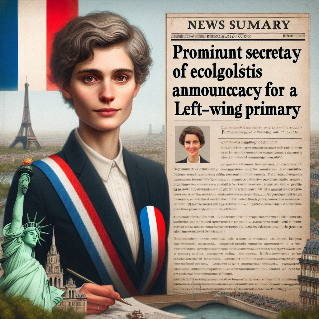 Marine Tondelier annonce sa candidature pour une primaire de la gauche